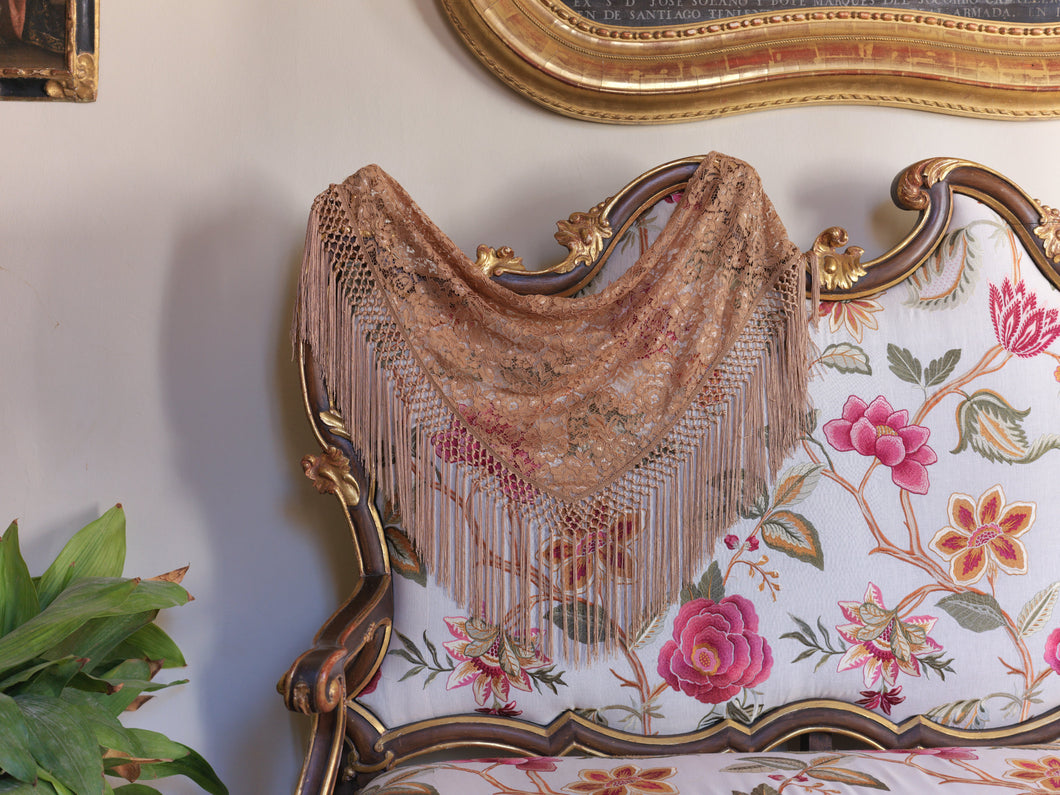 Mantón Encaje Beige Kahyra
