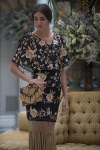 Vestido Jara Bordado Negro Kahyra