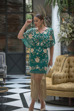 Cargar imagen en el visor de la galería, Vestido Jara Bordado Verde Kahyra
