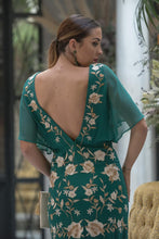 Cargar imagen en el visor de la galería, Vestido Jara Bordado Verde Kahyra
