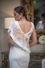 Cargar imagen en el visor de la galería, Vestido Romero Bordado Blanco Kahyra
