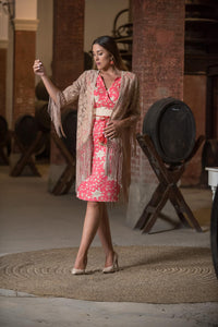 Vestido Manton Coral Kahyra