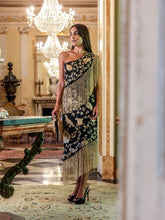 Cargar imagen en el visor de la galería, Vestido Zambra Negro/Beige Kahyra
