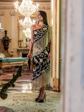 Cargar imagen en el visor de la galería, Vestido Zambra Negro/Beige Kahyra
