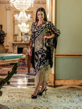 Cargar imagen en el visor de la galería, Vestido Zambra Negro/Beige Kahyra
